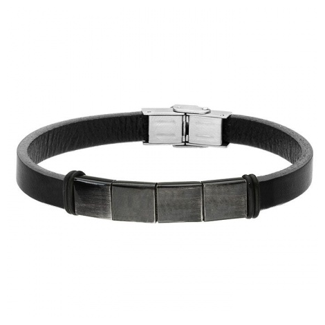 Bransoletka Męska Skórzana Manoki BA657B