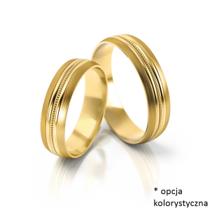 Złote obrączki ślubne 251/ST od 4 do 6 mm próba 333