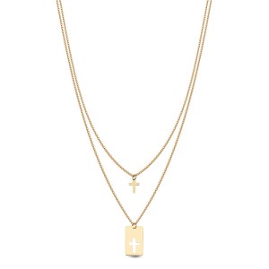 Złoty Naszyjnik  Verona CA15650 Krzyżyk