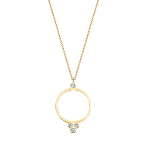 Złoty Naszyjnik Verona CB16571 Kółko z cyrkoniami