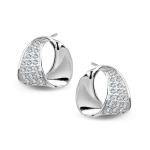 Srebrne Kolczyki Verona IKCW205 z cyrkoniami