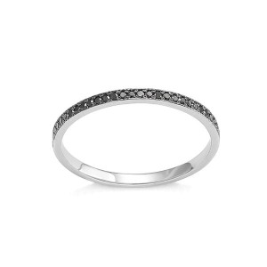 Złoty pierścionek-obrączka czarne diamenty 0,11ct 409/05  