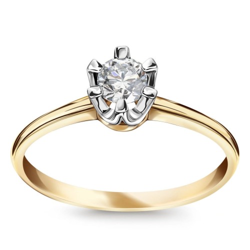Złoty pierścionek Zaręczynowy z diamentem 0,27 ct Verona 1321MAJ Julietta