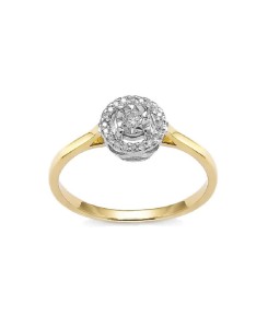 Złoty pierścionek z brylantami 0,12ct T379/05 