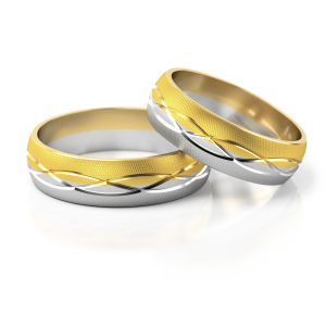 Złote obrączki ślubne 205 ST próba 585 Fala