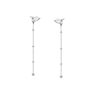 Srebrne Kolczyki Verona KW45760 Koliber Tajemniczy Ogród