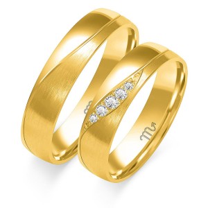 Złote obrączki ślubne B-212 od 4 do 5 mm próba 333        