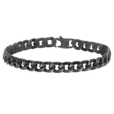 Bransoletka Męska Stalowa Manoki Czarna Pancerka BA850B 