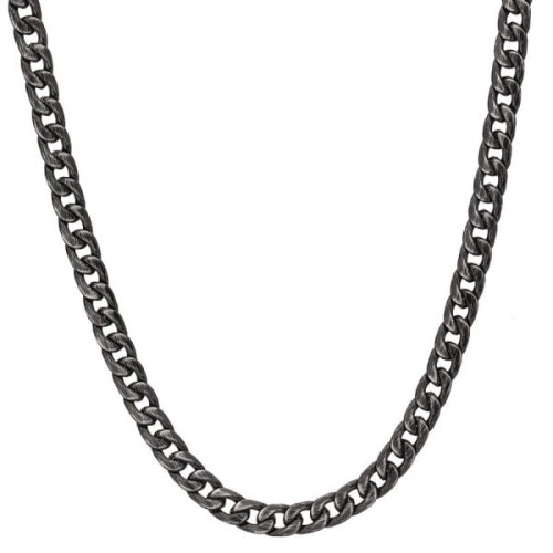 Męski łańcuch pancerka czarny Manoki WA508B