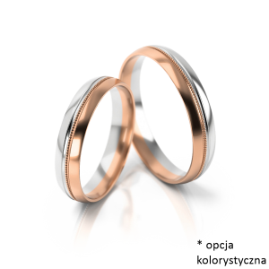 Złote obrączki ślubne 253/ST od 3 do 5 mm próba 585