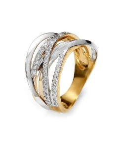 Złoty pierścionek -obrączka z brylantami 0,50ct 207/05N