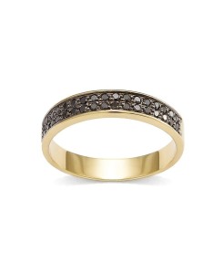 Złoty pierścionek -obrączka z czarnymi brylantami 0,34ct 358/05/bd