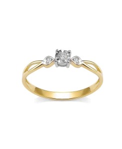 Złoty pierścionek z brylantami Serca T416/05 0,09ct   