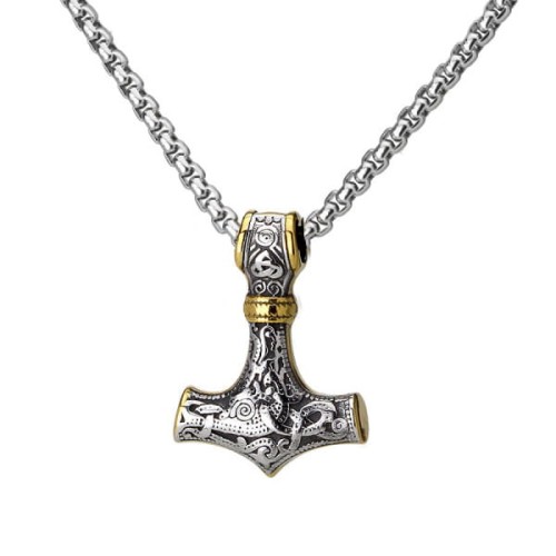 Naszyjnik Stalowy Młot Thora Manoki WA614