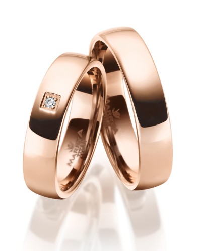 Tytanowe Obrączki Ślubne TI-32  Rose Gold 