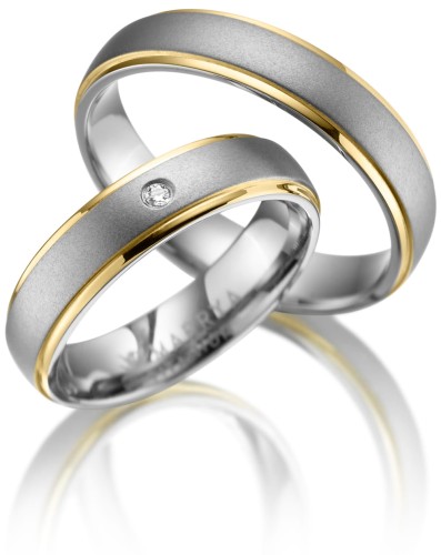 Tytanowe Obrączki Ślubne Pozłacane TI-11 Gold  