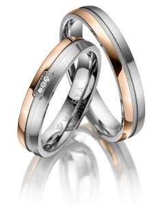 Tytanowe Obrączki Ślubne TI-14  Rose Gold  