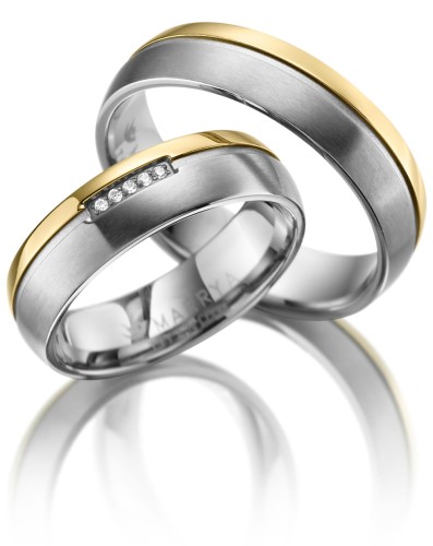 Tytanowe Obrączki Ślubne TI-15 Gold   