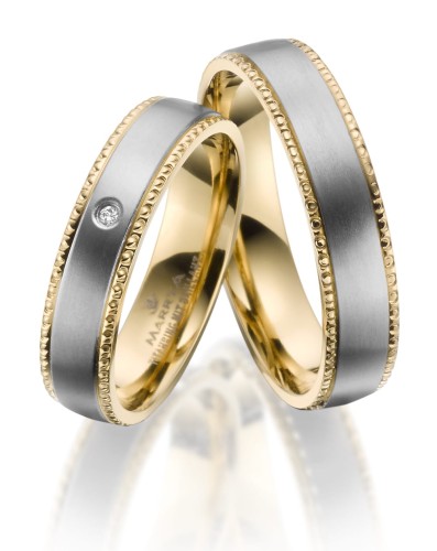 Tytanowe Obrączki Ślubne TI-41 Gold 
