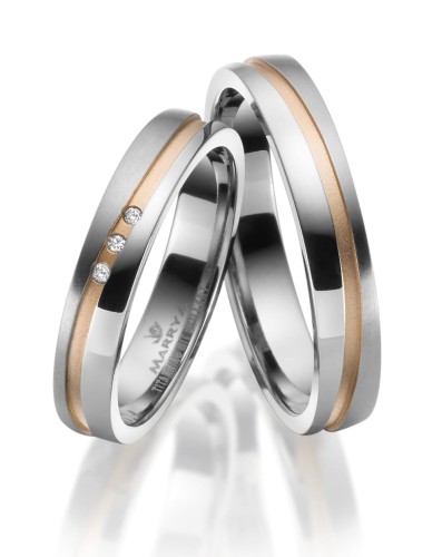 Tytanowe Obrączki Ślubne TI-45 Rose Gold   