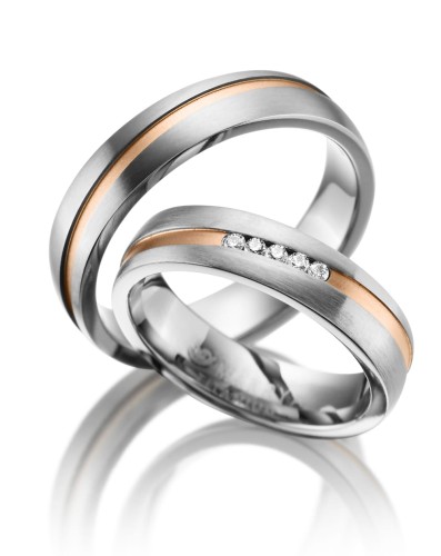 Tytanowe Obrączki Ślubne TI-18 Rose Gold    