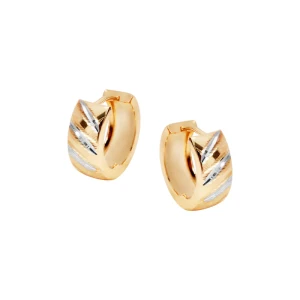 Złote Kolczyki Kółka Verona HA18414 dwukolorowe złoto