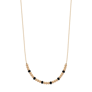 Złoty Naszyjnik Verona CC18328 czarne cyrkonie