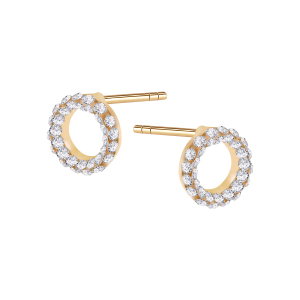 Złote Kolczyki Kółeczka z cyrkoniami Verona FB18763