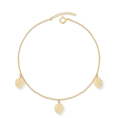 Srebrna pozłacana bransoletka Złota Monstera 07280263/00