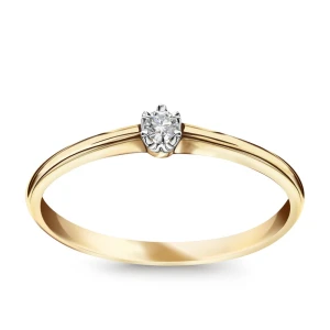 Złoty Pierścionek Zaręczynowy z Diamentem 0,08 ct Verona 1321M2H Julietta