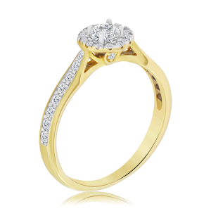 Złoty Pierścionek z diamentami 0,51ct