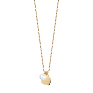 Złoty Naszyjnik Verona CF19581 Serce z Perłą 