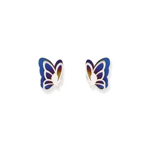 Srebrne Kolczyki z tytanem Motyl 071-0555/00