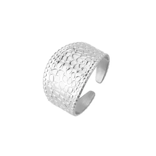 Regulowany pierścionek Manoki z motywem skóry węża PA169 