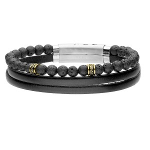 Bransoletka Męska Manoki BA789BG ZŁOTE CHARMSY