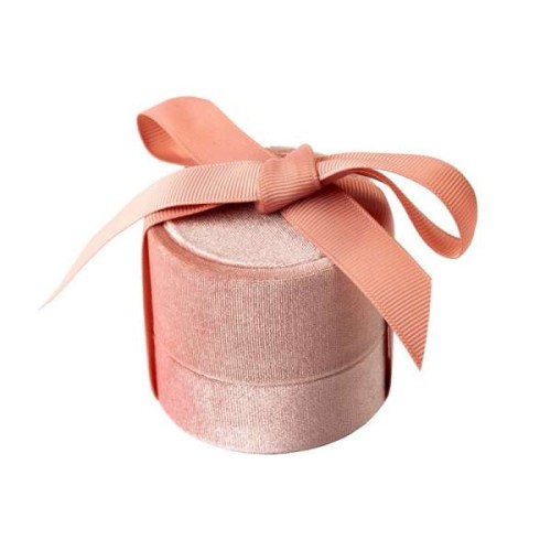 Opakowanie na pierścionek/kolczyki RÓŻOWE z kokardką 