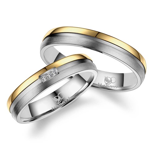 Tytanowe Obrączki Ślubne TI-13 Gold  