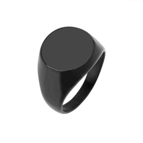 Sygnet Męski Stalowy Czarny PA178B