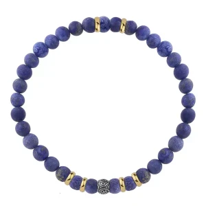 Bransoletka Męska Manoki BA861JG Niebieskie lapis lazuli