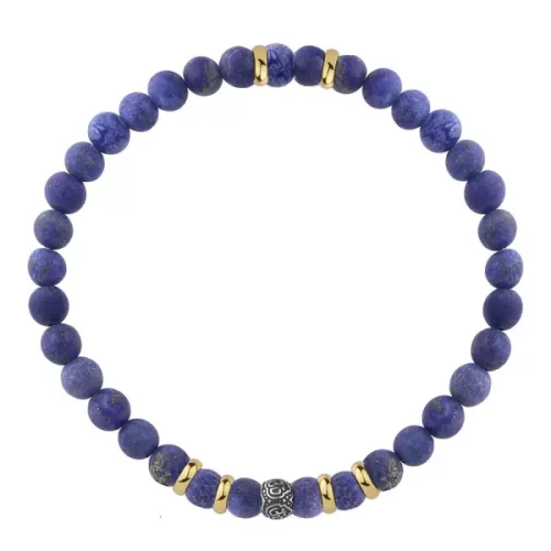 Bransoletka Męska Manoki BA861JG Niebieskie lapis lazuli