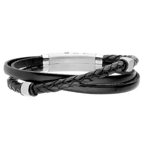 Bransoletka męska Manoki BA1065B Skórzane paski