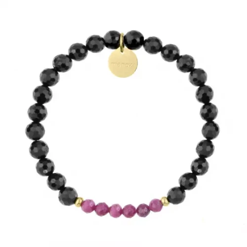 Bransoletka Manoki BA1144GR Różowe rubiny + turmalin