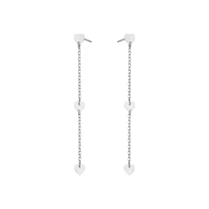 Srebrne Kolczyki Verona K051207 Serca