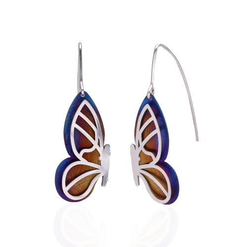 Srebrne Kolczyki 07147513/00 MOTYL