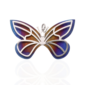 Srebrna Zawieszka 07670513/00 Motyl z tytanem