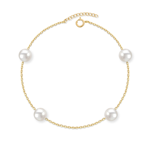 Bransoletka srebrna pozłacana 07286351/00 PERŁY