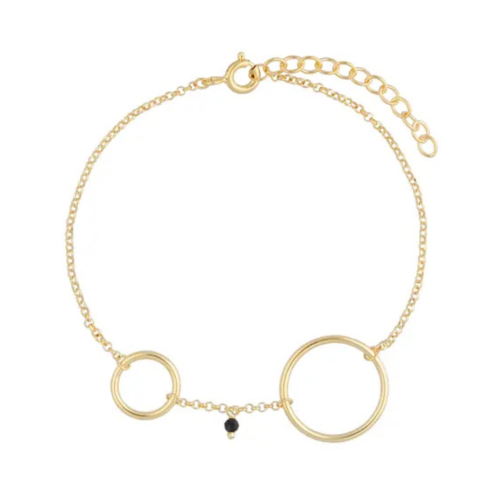 Bransoletka Srebrna Pozłacana 07283424/00 DWA OKRĘGI