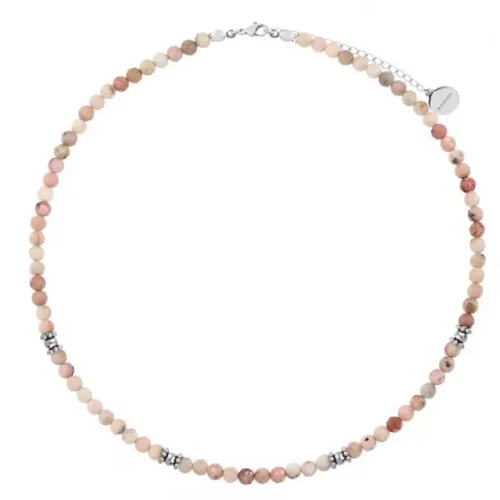 Naszyjnik Manoki WA770SO choker z różowymi opalami