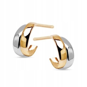 Złote Kolczyki Verona FA10288 Dwukolorowe złoto