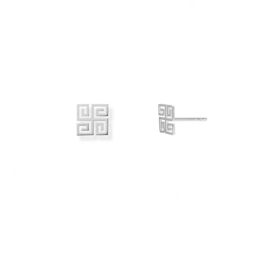 Srebrne Kolczyki 071-0653/00 Ażurowy kwadrat